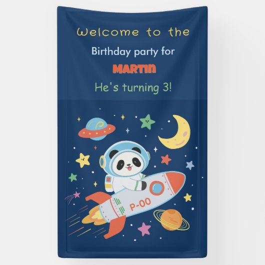 Astronaut Panda Banner (Vertikal)