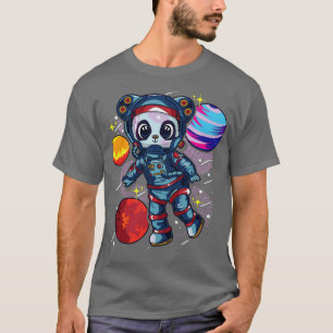 Astronaut Panda Bär im Weltraum T-Shirt