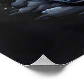 Astronaut Panda Bären Illustration Poster (Ecke)