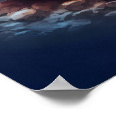 Astronaut Panda Bären Illustration Poster (Ecke)