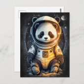 Astronaut Panda Bären Illustration Postkarte (Vorne/Hinten)