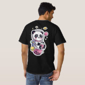 Astronaut Panda Boba Tee süßer Weltraum-Panda (Schwarz voll)