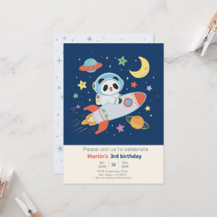 Astronaut Panda Einladung
