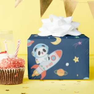 Astronaut Panda Geschenkpapier