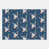 Astronaut Panda Geschenkpapier Set (Vorderseite)