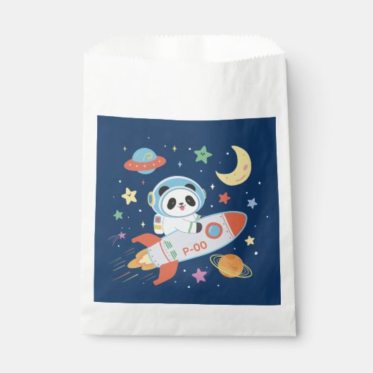 Astronaut Panda Geschenktütchen (Vorderseite)