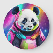 Astronaut Panda Große Wanduhr (Vorderseite)