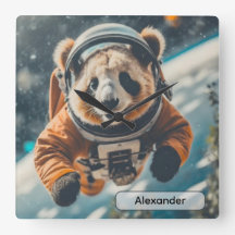 Astronaut Panda im Weltraum Surrealer Tierkinderzi