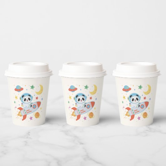 Astronaut Panda Pappbecher (Multi)
