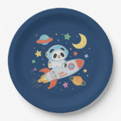 Astronaut Panda Pappteller (Vorderseite)