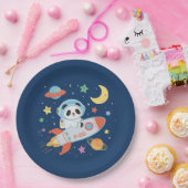 Astronaut Panda Pappteller (Party)