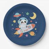 Astronaut Panda Pappteller (Vorderseite)