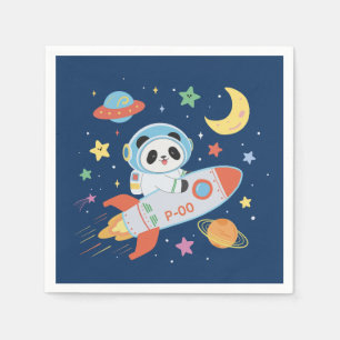 Astronaut Panda Serviette