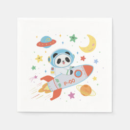 Astronaut Panda Serviette