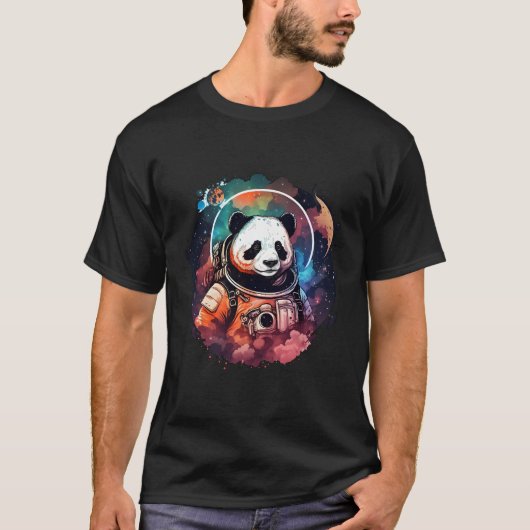 Astronaut Panda Space Panda Galaxy Kitten T-Shirt (Vorderseite)