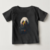 Astronaut Panda with Neon Paint Splash Baby T-shirt (Vorderseite)