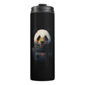 Astronaut Panda with Neon Paint Splash  Thermosbecher (Vorderseite)