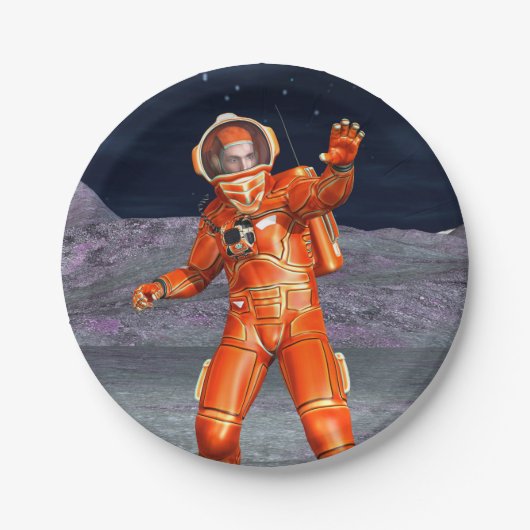 Astronaut Pappteller (Vorderseite)