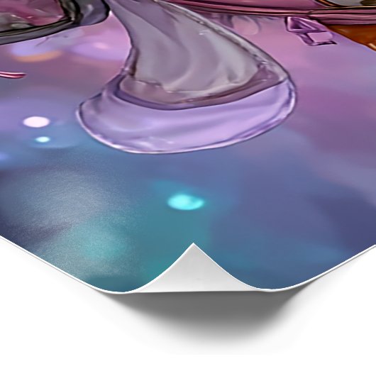 Astronaut Penguin Poster (Ecke)