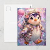 Astronaut Penguin Postkarte (Vorne/Hinten)