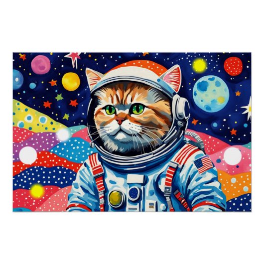 ASTRONAUT PERSIAN CAT 4 POSTER (Vorderseite)