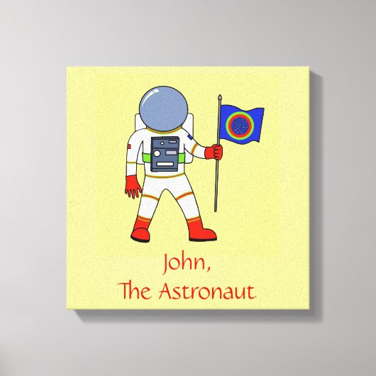 Astronaut Personalisiert Leinwanddruck (Vorderseite)