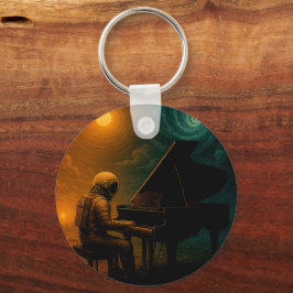 Astronaut Piano in Split Realität - Surreal Schlüsselanhänger