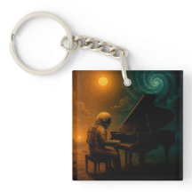 Astronaut Piano in Split Realität - Surreal