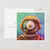 Astronaut Picking Daisis - Mini Print (Vorne/Hinten)