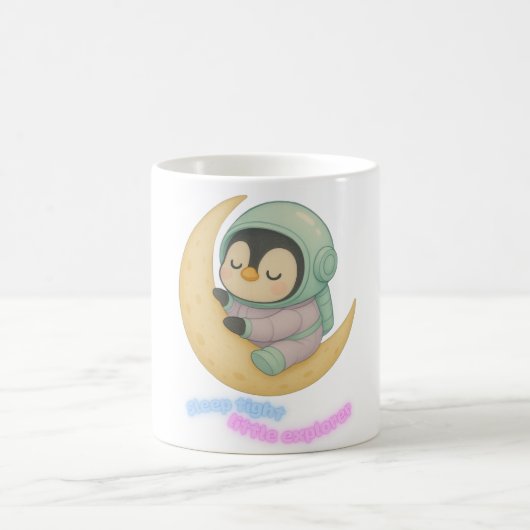 Astronaut Pinguin Keramik Tasse (Mittel)