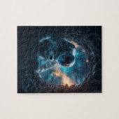 Astronaut pinkelt im Asteroidenpuzzle Puzzle (Horizontal)