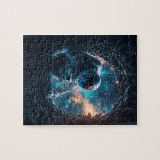 Astronaut pinkelt im Asteroidenpuzzle Puzzle (Horizontal)