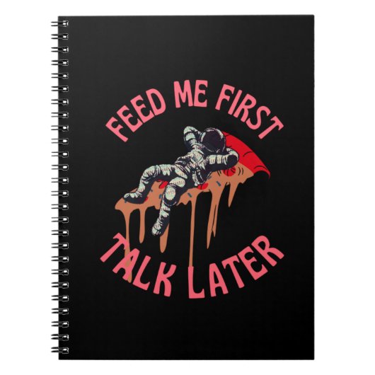 Astronaut Pizza Funny Notizblock (Vorderseite)