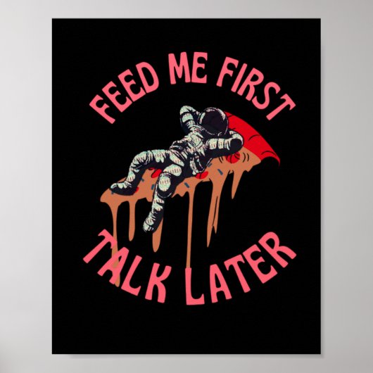 Astronaut Pizza Poster (Vorne)
