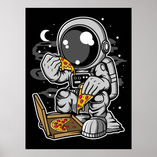 Astronaut Pizza Poster (Vorne)