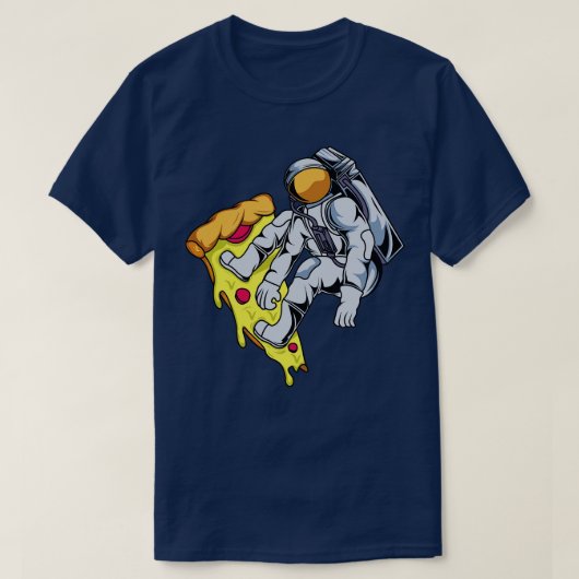 Astronaut Pizza Surfer T-Shirt (Design vorne)