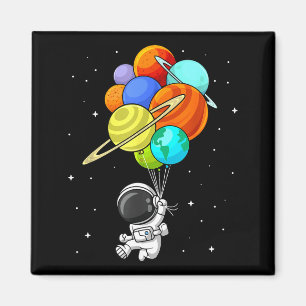 Astronaut Planet Ballons Sonnensystem Weltraum Kin Magnet