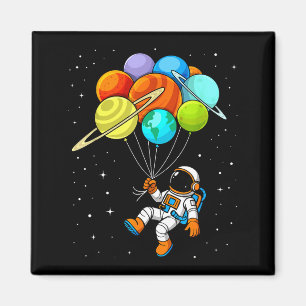 Astronaut Planet Ballons Sonnensystem Weltraum Kin Magnet