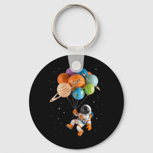 Astronaut Planet Ballons Sonnensystem Weltraum Kin Schlüsselanhänger