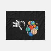 Astronaut Planet Balloons Cute Space Galaxy Boys G Fleecedecke (Vorderseite (Horizontal))