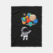Astronaut Planet Balloons Cute Space Galaxy Boys G Fleecedecke (Vorderseite)