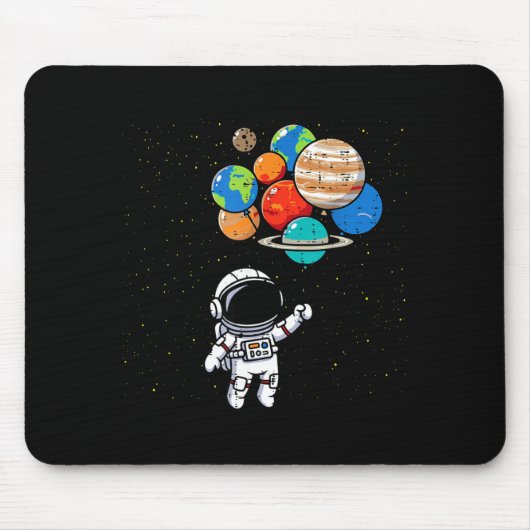 Astronaut Planet Balloons Cute Space Galaxy Boys G Mousepad (Vorne)