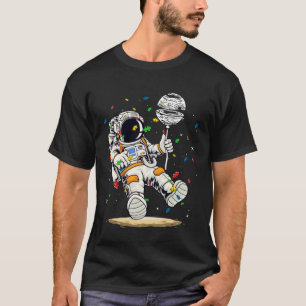 Astronaut & Planet Luftballon-Puzzleteil Autismus- T-Shirt