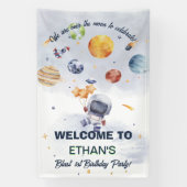 Astronaut Planet Space Party Kindergeburtstag Banner (Vertikal)