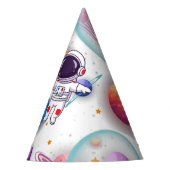 Astronaut & Planeten Papierhut Partyhütchen (Vorderseite)