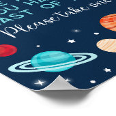 Astronaut Planeten Weltraum Geburtstag Gönnerzeich Poster (Ecke)