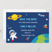 Astronaut Planets Babydusche Save the Date (Vorne/Hinten)