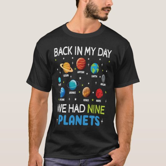 Astronaut Planets Solar System Dwarf Space  Astron T-Shirt (Vorderseite)