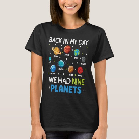 Astronaut Planets Solar System Dwarf Space  Astron T-Shirt (Vorderseite)