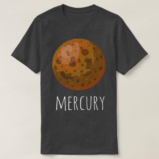Astronaut Planets Solar System, Space Love Mercu T-Shirt (Design vorne)